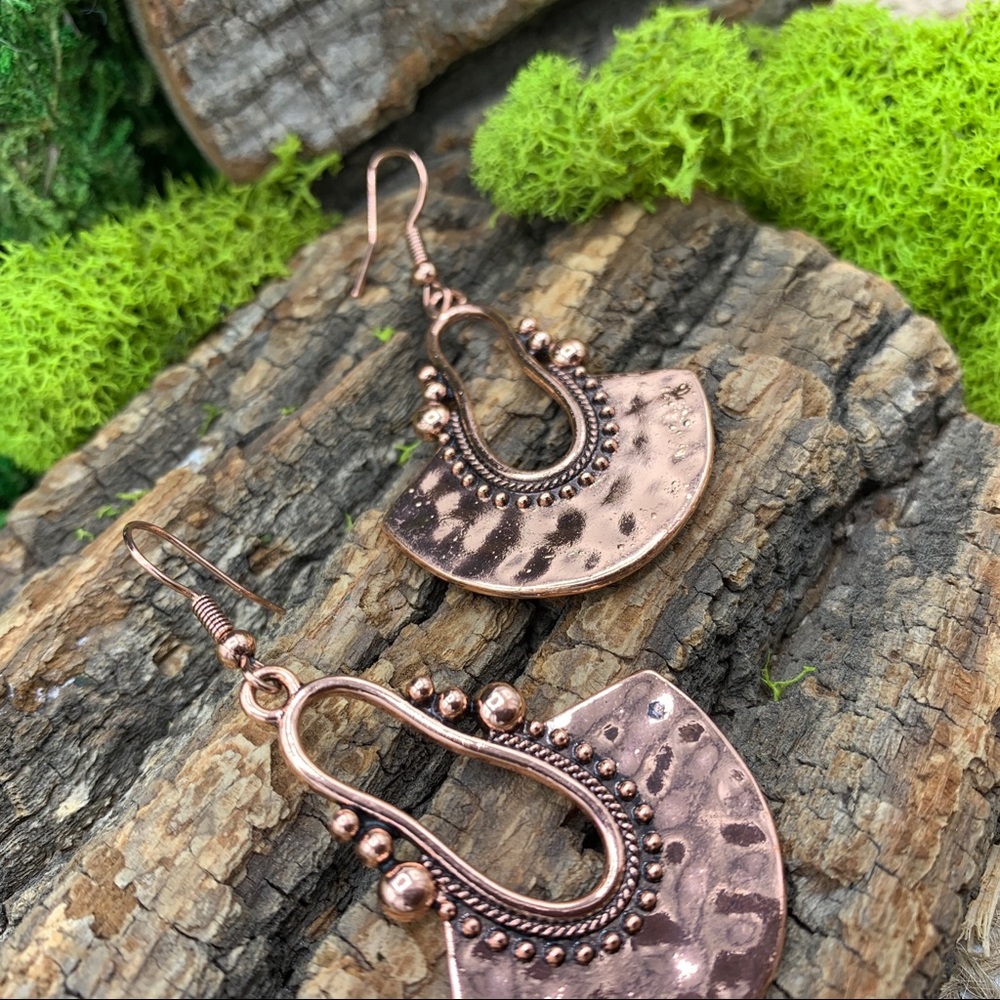 NWT Hammered Copper Earrings